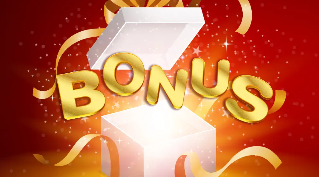 Claiming bonuses with promotional details highlighted.