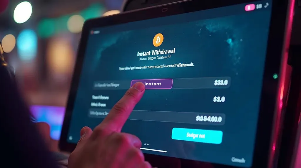User requesting an instant Bitcoin withdrawal.