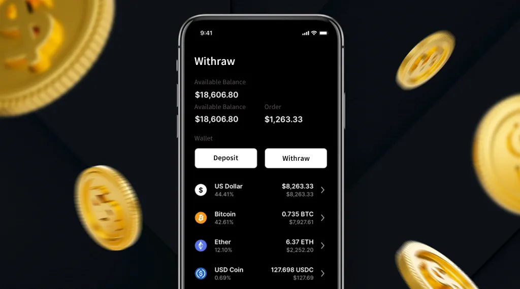 Screenshot of a Bitcoin wallet app interface on an iPhone, displaying balance and transaction history.