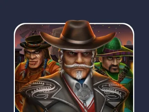A western themed image showcasing the famous Money Train game and its characters.