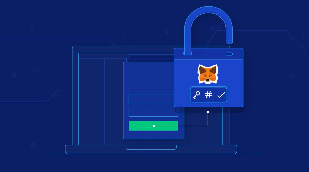 MetaMask secure login screen on a laptop, symbolizing secure access to crypto platforms with MetaMask.